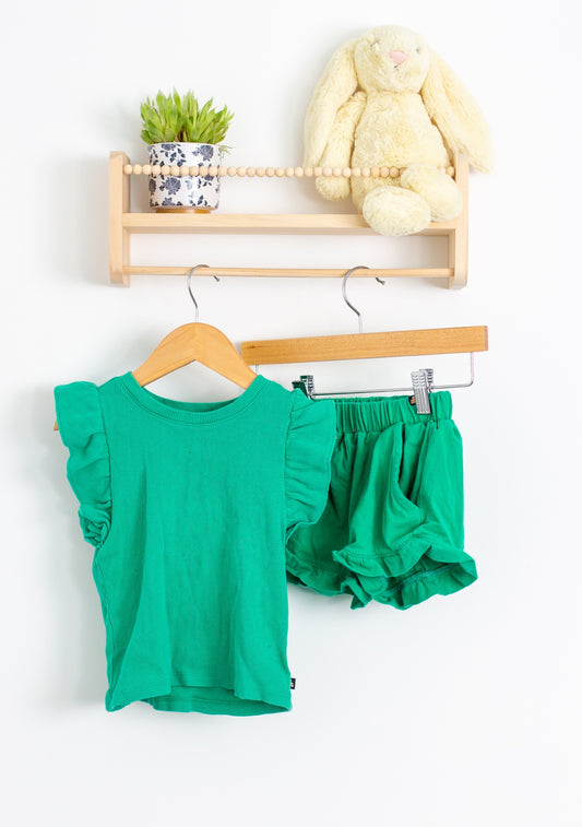 GAP 4 Green Ruffle Short Set - Whimsy