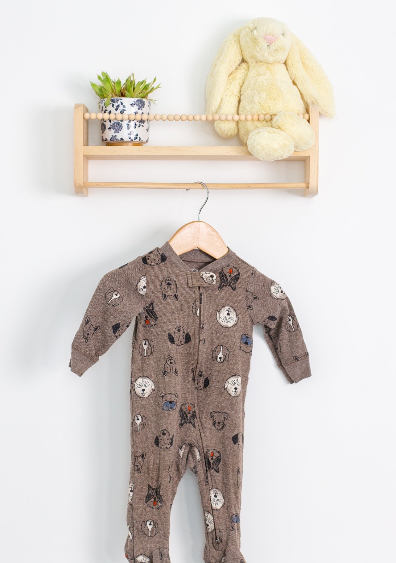 Carters 6M Brown Dog Sleeper - Whimsy