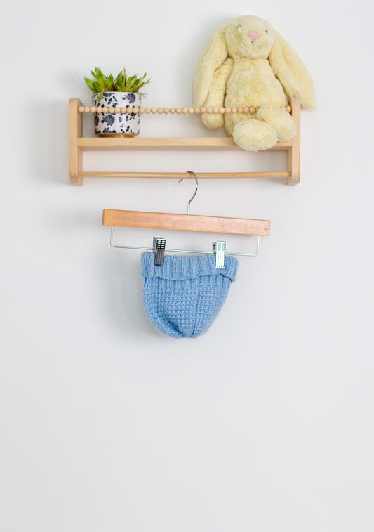 Small Shop 0-3M Blue Knit Baby Hat - Whimsy