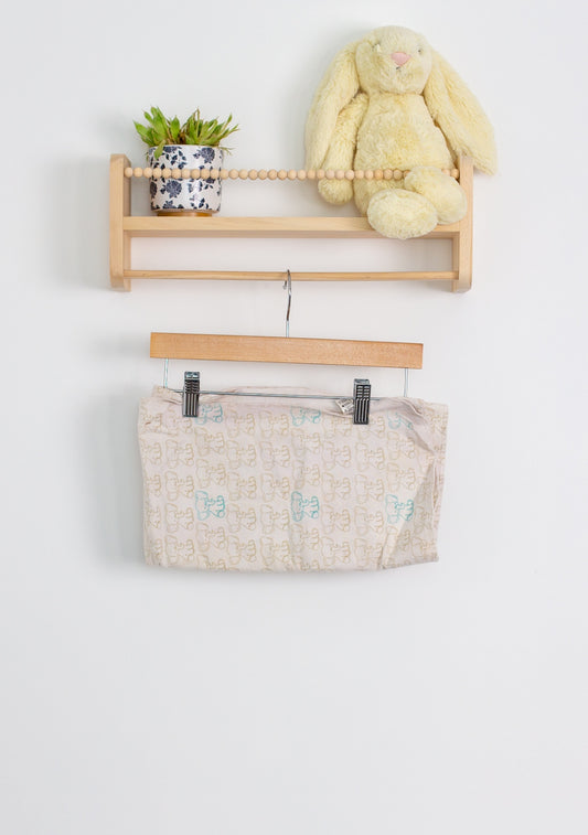 George NS Cream/Beige Fleece Receiving Blanket - Whimsy