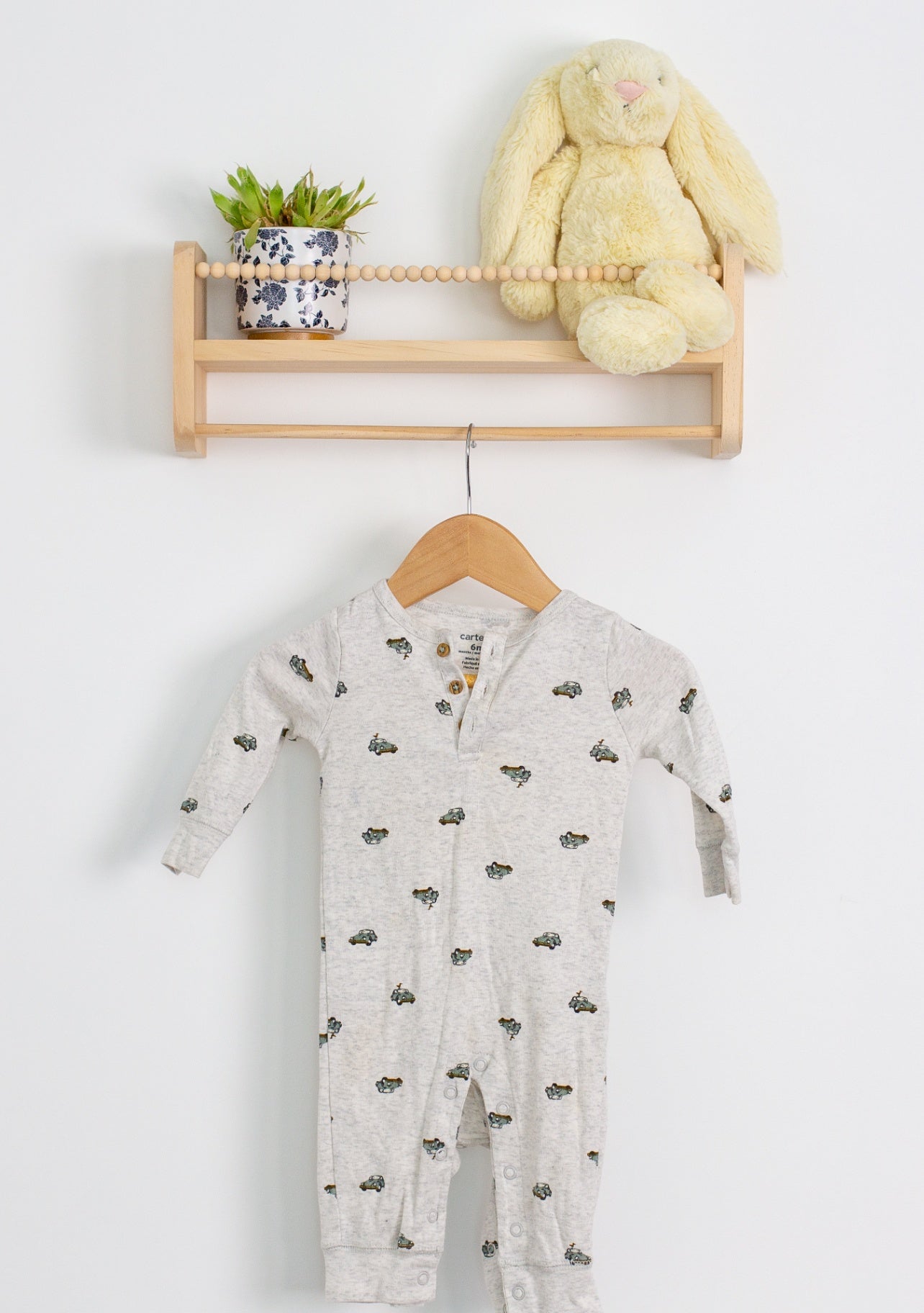 Carters 6M Light Gray Romper Play - Whimsy