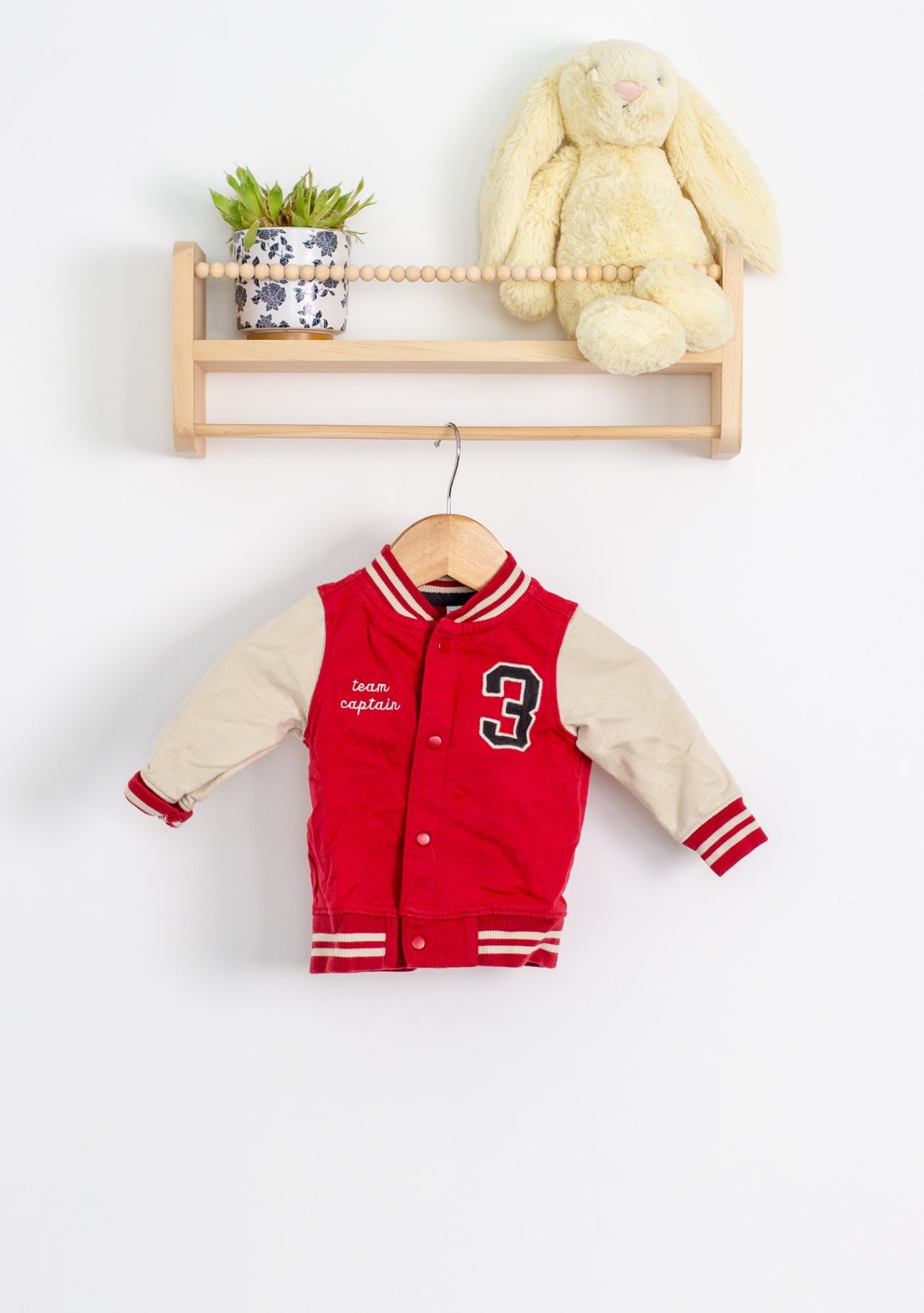 Carters 6M Red and beige soft Bomber Jacket - Whimsy