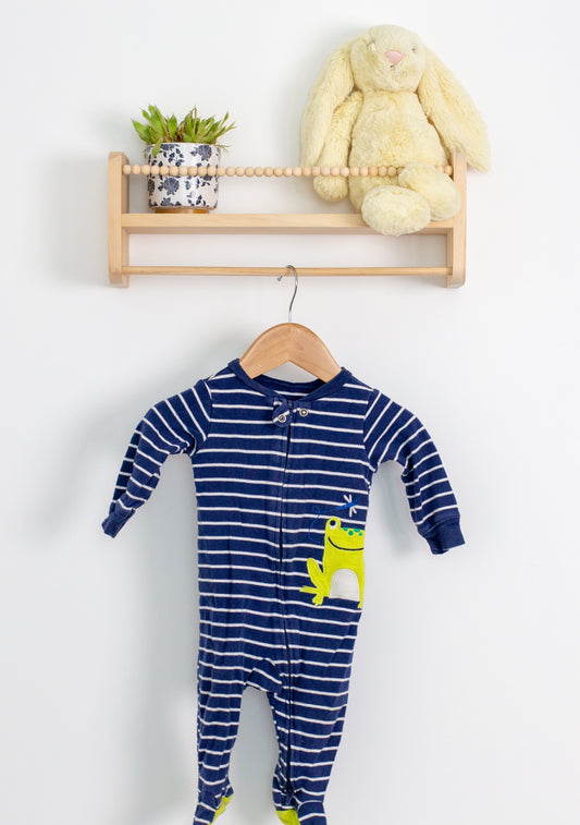 Carters 6M Navy blue and white Sleeper - Whimsy
