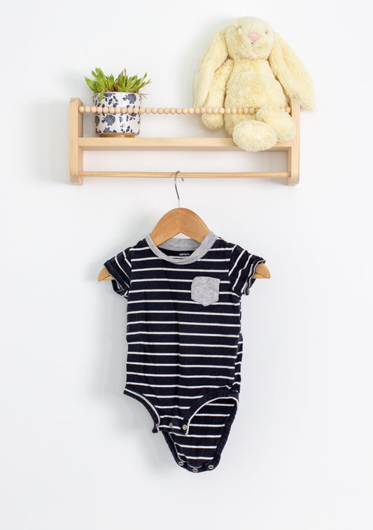 Carter's 12M Navy blue and gray Short Sleeve Onesie - Whimsy