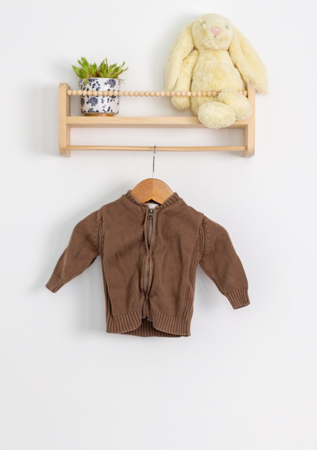 Zara 6-9M Brown Zip Cardigan - Whimsy