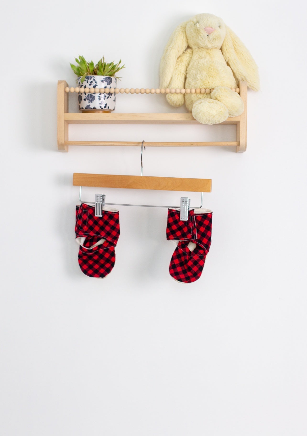 Small Shop Red and black checkered Booties Approx 6M - Whimsy