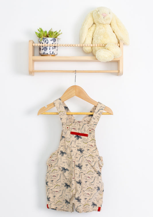Lily & Jack 12-18M Beige with multicolor print Overalls - Whimsy