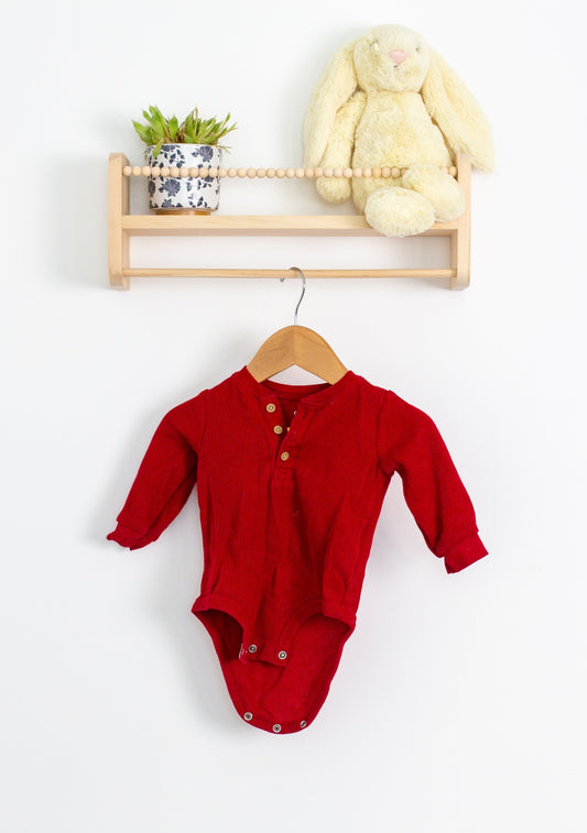 Carters 6M Red Waffle Long Sleeve - Whimsy