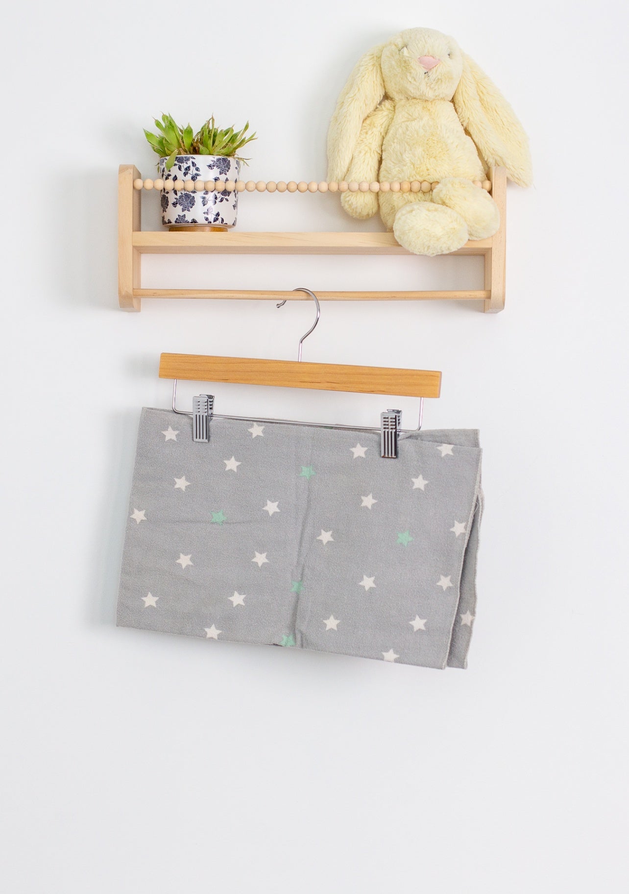 Baby NS Gray Fleece Receiving Blanket - Whimsy