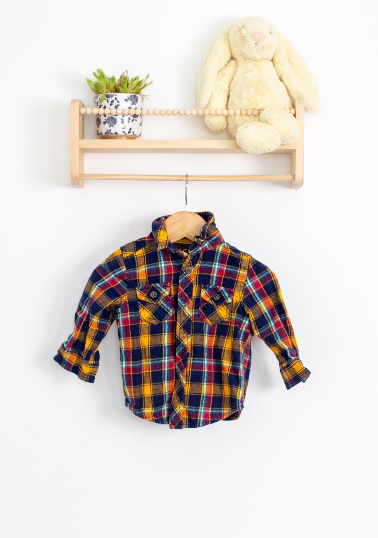 Joe Fresh 6-12M Multicolor Flannel Shirt - Whimsy