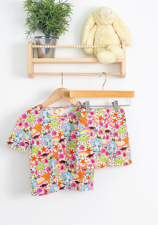 Stat n co 2T Multicolor Monsters Inc Lounge Set