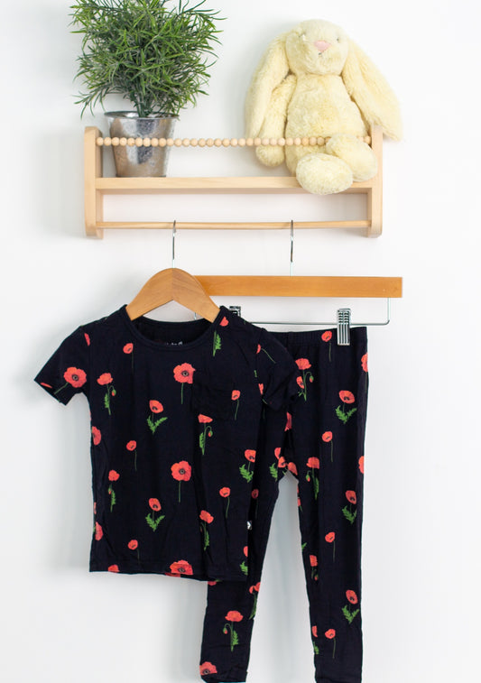 Kyte Baby 3T Poppies Long Sleeve PJs