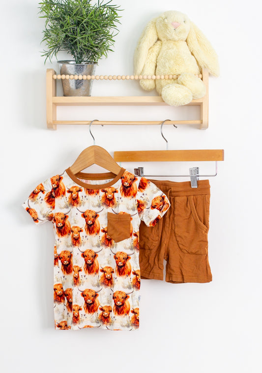 Mila Baby 3T Highland Cow Lounge Set