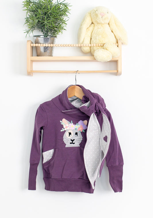 Honey Pie 1-3T Purple Bunnie Pullover
