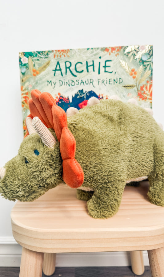 JellyCat Archie Dinosaur and Book