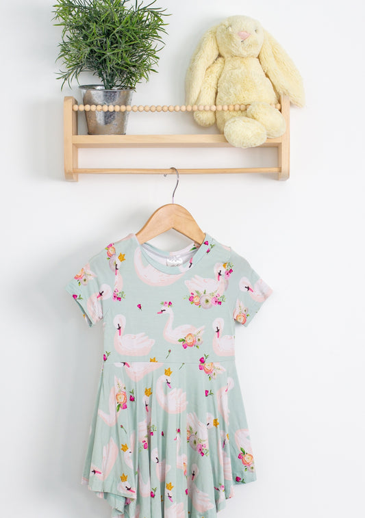 Vi & Jax 4-5Y Mint Green Swan Dress