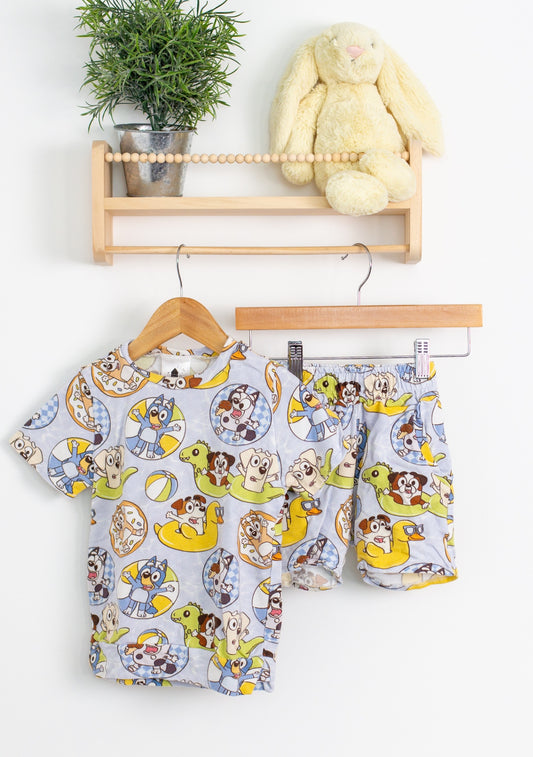 Farmhouse In the City Multicolor Bluey Short Set