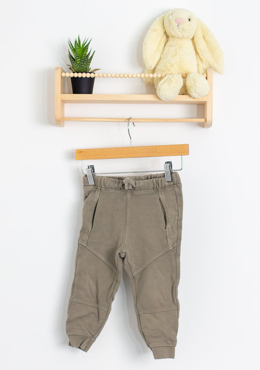 Zara Olive Textured Sweatpants