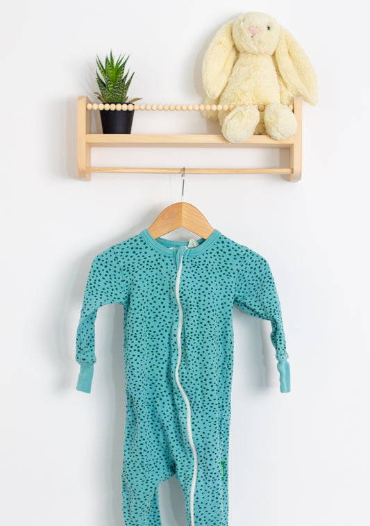 Parade Organic Signature Print '2-Way' Zip Romper - Long Sleeve
