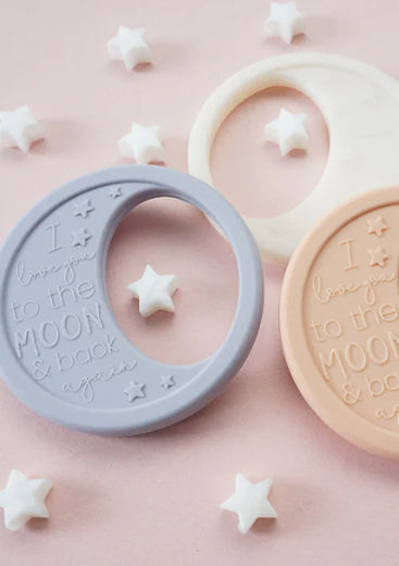 Tailored Tots To The Moon Silicone Teether