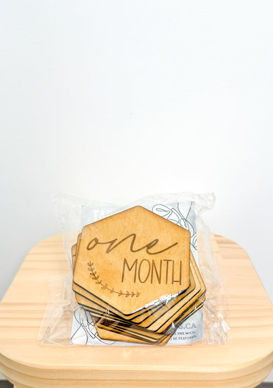 Tailored Tots Hexagon milestone markers