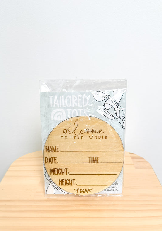 Tailored Tots Birth Announcement Discs