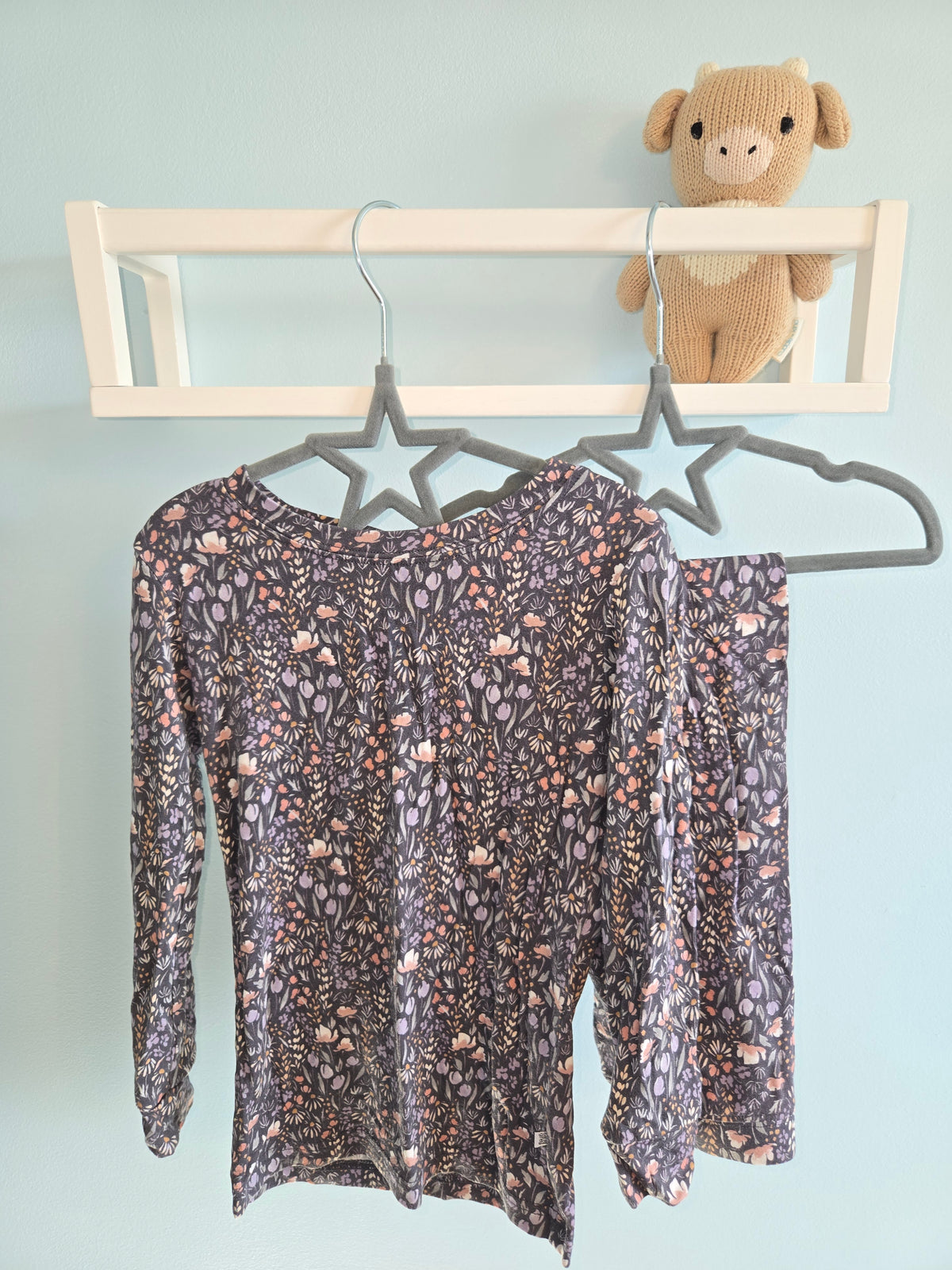 Early Grey Dark Foral Bamboo Jammies
